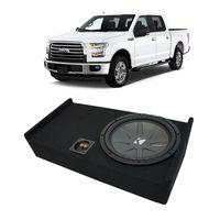 Compatible with 2009-2015 Ford F-150 Super Crew Truck Kicker CompR CWR12 Single 12" Sub Box Enclosure - Final 2 Ohm