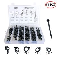 ROLINGER Car Wire Harness Routing Clip Wiring Harness Wire Loom Routing Clips Assortment 56 PCS Retainer Car Clips Contains 6 Different Sizes Replacement Parts for Honda GM Mazda