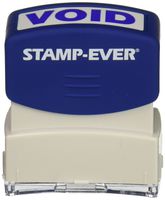 Stamp-Ever Pre-Inked Message Stamp, Void, Stamp Impression Size: 9/16 x 1-11/16 Inches, Blue (5968)