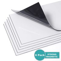 Strong Magnetic Floor Vent Covers Thick Magnet for Standard Air Registers - for RV, Home HVAC, AC and Furnace Vents, 5.5 inch X 12 inch, 6 Pack, Pure White