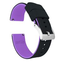 19mm Black/Purple - Barton Elite Silicone Watch Bands - Quick Release