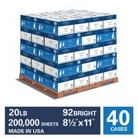 Hammermill 20lb Copy Paper, 8.5 x 11, 40 Cases, 10 Ream Cases, 200,000 Sheets, Made in USA, Sustainably Sourced From American Family Tree Farms, 92 Bright, Acid Free, Economical Printer Paper,150010P