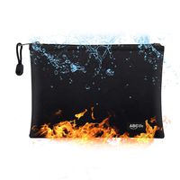 Fireproof Document Bags,15"x 11" Large Waterproof and Fireproof Folder Money Bag, Fireproof Safe Storage Pouch with Zipper for A4 Letter Size Document Holder,File,Cash,Tablet,Passport and Valuables