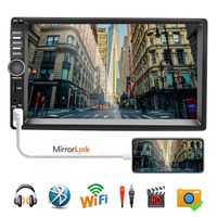 Double Din Car Stereo Android Car Radio Stereo Audio 7 Inch Touch Screen Support Bluetooth,GPS,WiFi,USB,FM/AM/RDS Radio Receiver,Steering Wheel Control Car Stereo