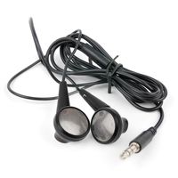 DURAGADGET Comfortable in-Ear Black Earphones - Compatible with Sony SRF-S84 | SRF-59 FM/AM Radio Walkman