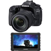 Canon EOS 80D DSLR Camera with 18-135mm Lens + 7" Lilliput 4K Field Monitor - Ultimate Video Maker Combo