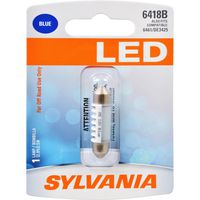 SYLVANIA - 6418 36mm Festoon LED Blue Mini Bulb - Bright LED Bulb, Ideal for Ash Tray, Dome, Engine Compartment and More. (Contains 1 Bulb)