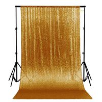 ShinyBeauty Sequence Backdrop Gold 8FTx10FT Sequin Photo Backdrop Sequin-Backdrop-Curtain Elegant Backdrops 8x10-0827E