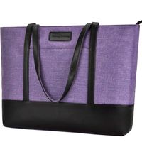 Laptop Tote Bag,Fits 15.6 Inch Laptop,Womens Lightweight Water Resistant Nylon Tote Bag Shoulder Bag,Purple