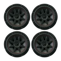 KICKER 700 Watt 10 Inch CompVR 2 Ohm Subwoofer Car Bass Power Sub (4 Pack)