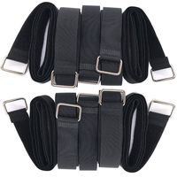 FILAN 10PCS 1'' Wide x 20" inch Length Hook and Loop Strap with Metal Buckle, Cinch Cable Tie Down Straps Set, Reusable Hook and Loop Fastening, Nylon Cable Tie Wraps with Metal Buckle
