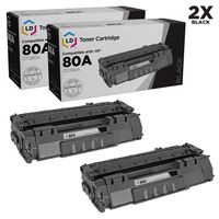 LD Compatible Toner Cartridge Replacements for HP 80A CF280A (Black, 2-Pack)