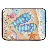 Summer Flip-Flops 13/15 Inch Laptop Sleeve Bag for MacBook Air 11 13 15 Pro 13.3 15.4 Portable Zipper Laptop Bag Tablet Bag,Water Resistant,Black