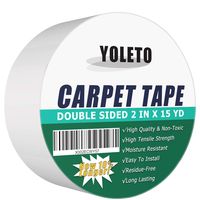 Double Sided Carpet Tape with Strong Stickiness, Anti-Slip Heavy Duty Rug Tape for Area Rugs, Carpets, Runners, Mats, Stair Treads, Pads (2 Inch x 16.5Yards)
