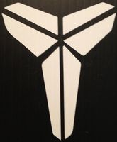 So Cool - Black Mamba Kobe - Vinyl 4" tall (color: WHITE) decal laptop tablet skateboard car windows sticker