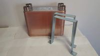 80 Plate Water to Water Brazed Plate Heat Exchanger 1 1/4" FPT Ports w/Brackets