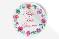 Kappa Beta Gamma Sticker Greek Sorority Decal for Car, Laptop, Windows, Officially Licensed Product, Monogram Design 5" x 5" - Watercolor Floral