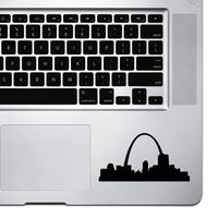 StickAny Palm Series St. Louis Skyline Arch Sticker for MacBook Pro, Chromebook, and Laptops (Black)