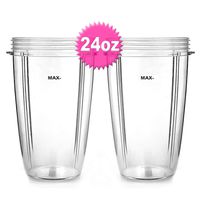 Two Pack 24oz Tall Cup for Nutribullet