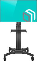 ONKRON Mobile TV Stand TV Cart with Wheels for 32" - 55" LCD LED Flat Screen TVs with 2 Shelves Height Adjustable TV Trolley (TS2551)