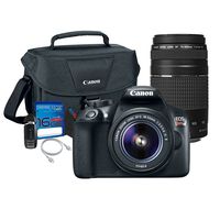 Canon T6 DSLR Camera Body w/Canon 18-55mm Lens + Canon EF 75-300mm Lens Bundle