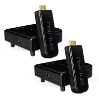 Nyrius Aries Pro Wireless HDMI Transmitter and Receiver to Stream HD 1080p 3D Video from Laptop, PC, Cable, Netflix, YouTube, PS4, Drones, Pro Camera, to HDTV/Projector/Monitor - 2 Pack