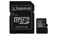 Kingston Digital 16GB Micro SDHC UHS-I Class 10 Industrial Temp Card with SD Adapter (SDCIT/16GB)