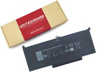 United Power Replacement F3YGT Battery for Dell Latitude 7280 Latitude 7380 Latitude 7480 2X39G F3YGT DM3WC 0DM3WC 7.6V 60Wh
