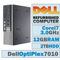 Dell OptiPlex 7010 USFF/Core i7-3770S Quad @ 3.1 GHz/12GB DDR3/2TB HDD/DVD-RW/WINDOWS 10 PRO 64 BIT
