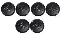 (6) Rockville RSM65B 6.5" 960 Watt Waterproof Shallow Slim Marine Boat Speakers