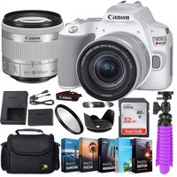 Canon EOS Rebel SL3 (White) DSLR Camera Bundle with Canon EF-S 18-55mm STM Lens + 32GB Sandisk Memory + Spider Tripod + 5 Photo Editing Software + Accessory Bundle ...