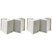 Kicker KB6 High Efficiency Speaker System 2 Way Full Range Weatherproof Outdoor Speakers | Indoor Speaker | 150 Watts Peak Power | Easy to Install Vertically or Horizontally | - Set of 4