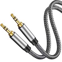 Aux Cable 10Ft,TanQY 3.5mm Male to Male Auxiliary Audio Stereo Cord Compatible with Car,Headphones, iPods, iPhones, iPads,Tablets,Laptops,Android Smart Phones& More (10Ft/3M, Silver)