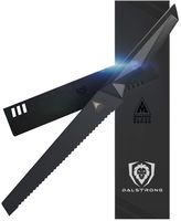 DALSTRONG Bread Knife - 9" - Shadow Black Series - Black Titanium Nitride Coated German HC Steel - Sheath - NSF Certified