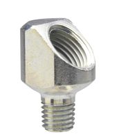Alemite 310912 45 Degree Elbow Adapter, 1/4"-28 SAE-LT Taper Thread(m) x 1/8" Female NPTF