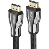 A-tech High Speed 26AWG Braided Cord HDMI 2.0 Cable 6ft 24Gbps [Supports 4K 2160p, HD 1080p, 3D, Ethernet] Audio Return Video for PC, 3D Television, Xbox360, PS3/4, Apple TV and More