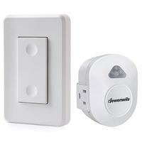 DEWENWILS Wireless Wall Control Outlet, Electrical Remote On Off Light Switch for Lamp, No Interference, 15 AMP Heavy Duty, 100' RF Range, Compact Side Plug, White