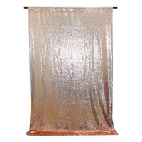 San Tungus Champagne 4FT X 6FT Sequin Sparkly Backdrop, Sequin Fabric Curtain