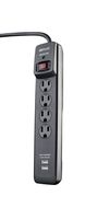 Woods 41304 Surge Protector with 4 Power 2 USB Outlets, 1180J of Protection, 3 Foot Cord, White