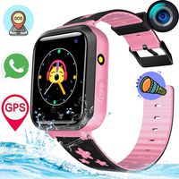 Fitness Activity GPS Tracker Watch for Kids 3-12, Smart Watch, Waterproof, Tracking Device, Two Way Chat, Phone Games Watch, Camera, Color Display Watch Boy Girls Xmas Birthday Gifts【New Version】