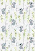 MUZI Photography Backdrops Koalas Eucalyptus Leaves Photo Background Cartoon Animal Wallpaper Decor Baby Children Birthday Party Booth Prop 5x7ft XT-6630