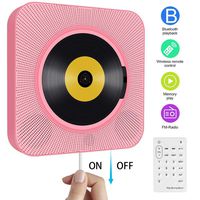 CD Player, CD Music Player Wall-Mounted and Desktop, HiFi Speaker USB Drive Player for Family, Restaurant, Party, Early Childhood Education, Language Learning