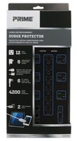 Prime Wire & Cable PB504142 12-Outlet Premium Electronics with 14-3 SJT 6-Feet Cord, Black