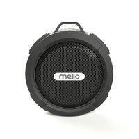 Mello Mini 2.0 | Shower Speaker - Bluetooth, Waterproof, Removable Suction Cup, Travel Clip, Long-Lasting (USB) Rechargeable Battery, 5 Watt Speaker, Wireless, Durable (Black)