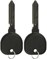 KeylessOption Uncut Ignition Transponder Chip Key Blank Blade Chipped Replacement For Cadillac CTS Pk3 B112-PT 48 (Pack of 2)