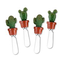 Supreme Housewares 5259 Cactus Mr 4-Piece Resin Cheese Spreader