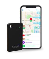 GEGO Luggage Tracker - Worldwide Real Time Tracking Device - Travel Baggage GSM Locator (Better Than GPS) Global 3G/Bluetooth with Mobile App (Airline Compliant) Black