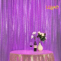 LQIAO New Sequin Backdrop Lavender-8x8FT Elegant Shimmer Sequin Fabric Photography Background Party Wedding Photo Booth Backdrop Decoration