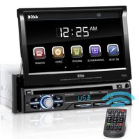 BOSS Audio Systems BV9979B Car DVD Player - Single Din, Bluetooth Audio & Hands-Free Calling, Multi-color Illumination, DVD, CD, MP3, USB, SD Aux-in, AM/FM Radio Receiver, 7 Inch LCD Touchscreen