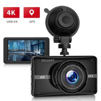 TOGUARD 4K UHD Dash Cam Built-in GPS Dashboard Camera Recorder 3'' LCD 170° Wide Angle Car Dash Camera with Night Vision, 24Hs Parking Mode, G-Sensor, Time Lapse